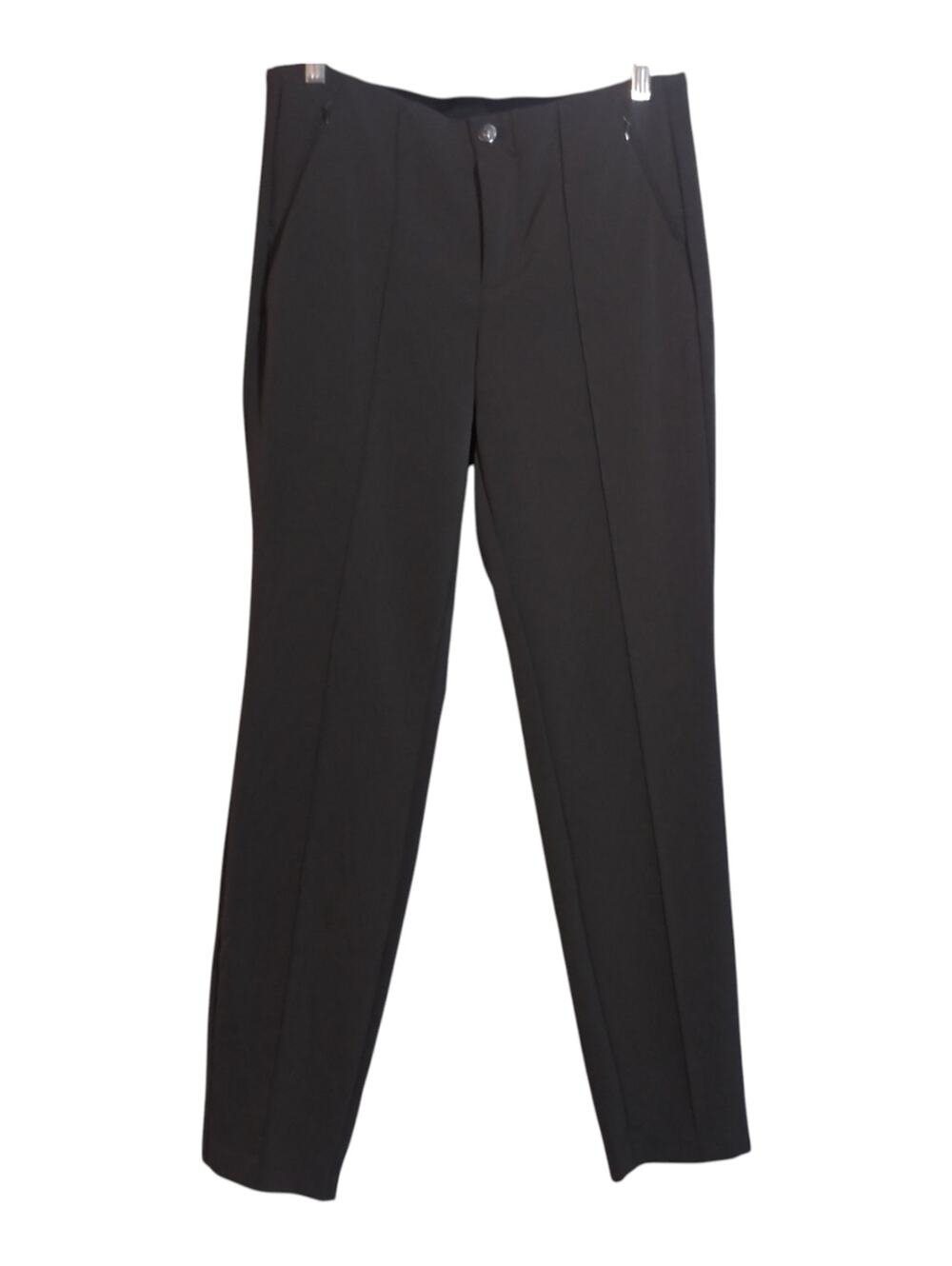 Mac Jeans  Anna Zip Brown Slim Leg Trousers Office Stretch Size 10